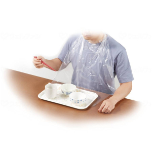 使い捨て食事用エプロン　ポケット付